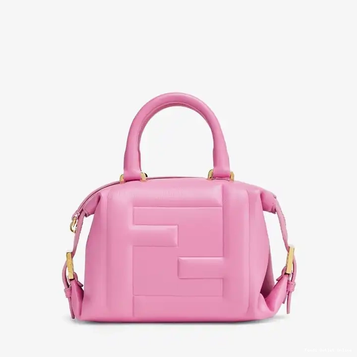 Cheap Bag Cube FF Fendi Mini Nappa Pink Leather In 0520